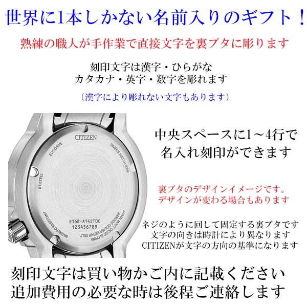 名入れ 時計 刻印10文字付 シチズン CITIZEN プロマスター PROMASTER