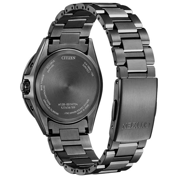シチズン ソーラー電波時計 CITIZEN ATTESA アテッサ ブラック チタン