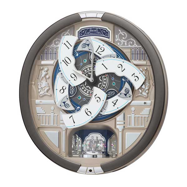 セイコー SEIKO からくり 掛け時計 RE603N クオーツ時計 濃