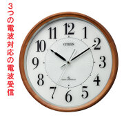 シチズン CITIZEN 壁掛け時計 電波時計 AMラジオの電波受信して電波修正 4MY860-006 文字入れ対応、有料 取り寄せ品
