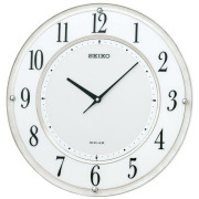 セイコー SEIKO ソーラー 電波時計 壁掛け 時計 SF506W オール数字 電波 ソーラー 掛時計 SOLAR+ ソーラープラス プラスチック枠 文字入れ不可 取り寄せ品「sw-ka」