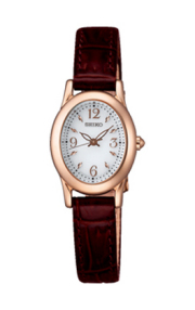 セイコー SEIKO 女性 ソーラー 腕時計 SWFA148 楕円形 オーバル 茶色 ブラウン系 カーフ 革バンド 取り寄せ品「sw-ka」