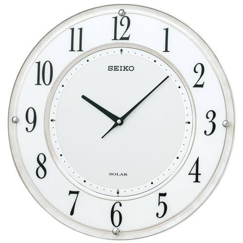 セイコー SEIKO ソーラー 電波時計 壁掛け 時計 SF506W オール数字 電波 ソーラー 掛時計 SOLAR+ ソーラープラス プラスチック枠 文字入れ不可 取り寄せ品「sw-ka」