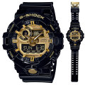 カシオ Ｇショック GA-710GB-1AJF CASIO G-SHOCK ブラック系 ゴールドカラー メンズ 腕時計 アナデジ 国内正規品 刻印対応有料 取り寄せ品