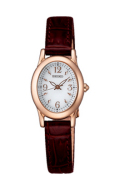 セイコー SEIKO 女性 ソーラー 腕時計 SWFA148 楕円形 オーバル 茶色 ブラウン系 カーフ 革バンド 取り寄せ品「sw-ka」