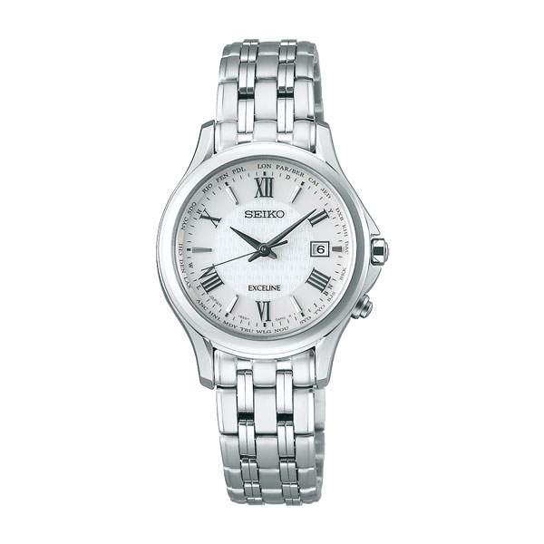 セイコー ソーラー電波時計 SWCW161 エクセリーヌ 女性用腕時計 SEIKO EXCELINE 刻印対応有料 取り寄せ品「sw-ka」