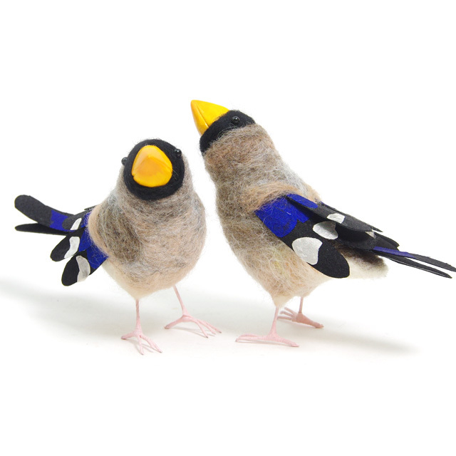 受注制作】作家 寺本さんの羊毛フェルトの小鳥 So-bird(ソバード
