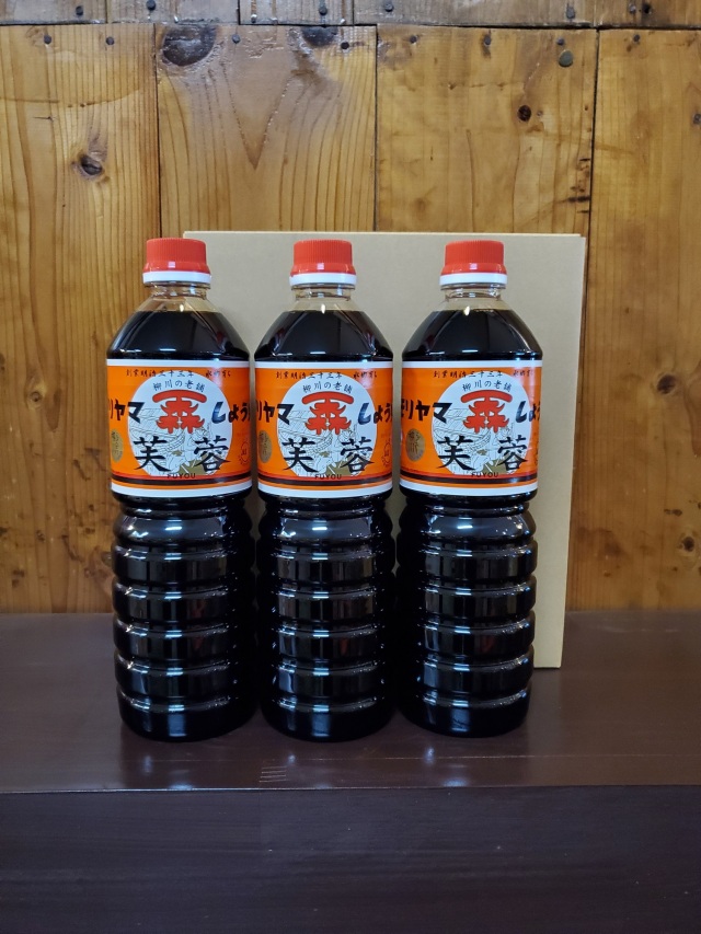 【3本入りセット】こいくち醤油芙蓉1L (3本入)