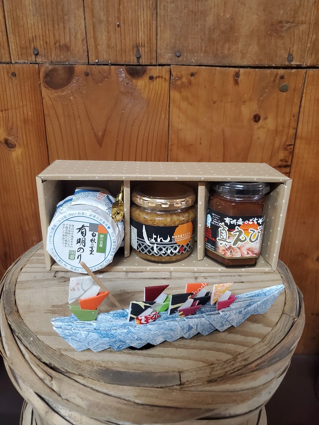 【おかわりセットC】柳川もろみしょんしょん,有明海産生海苔の佃煮,有明海産真エビ醤