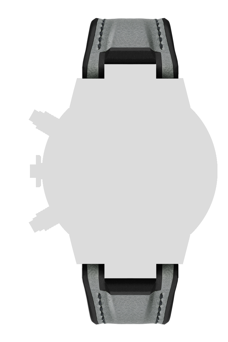 ハイブリッドラバー／レザーベルト　グレー[BASRB-01GY]