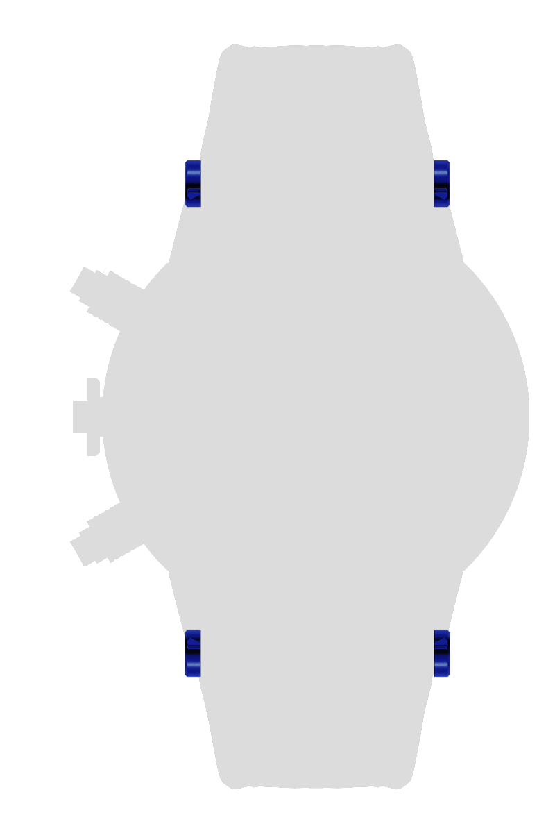 Ａｌｕｍｉｎｉｕｍ　ベルトピンカバー　ｘ４個　ブルー[BCA01-BL]