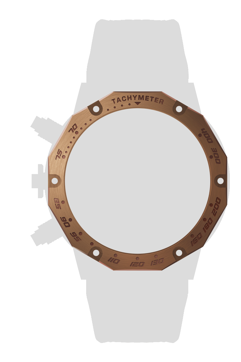 ＳＳ　１２角タキメーターベゼル　ブラウン[BZSTM-01BR]