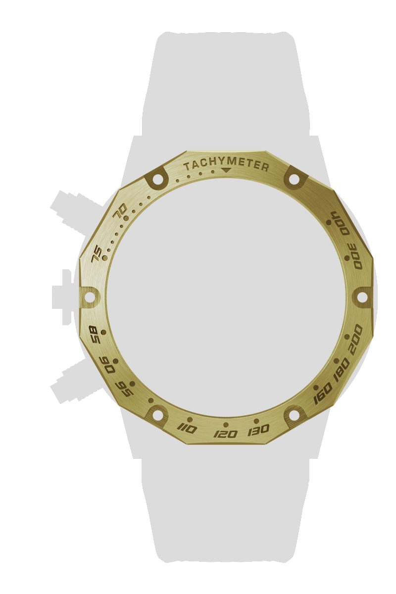 ＳＳ　１２角タキメーターベゼル　ゴールド[BZSTM-01YG]
