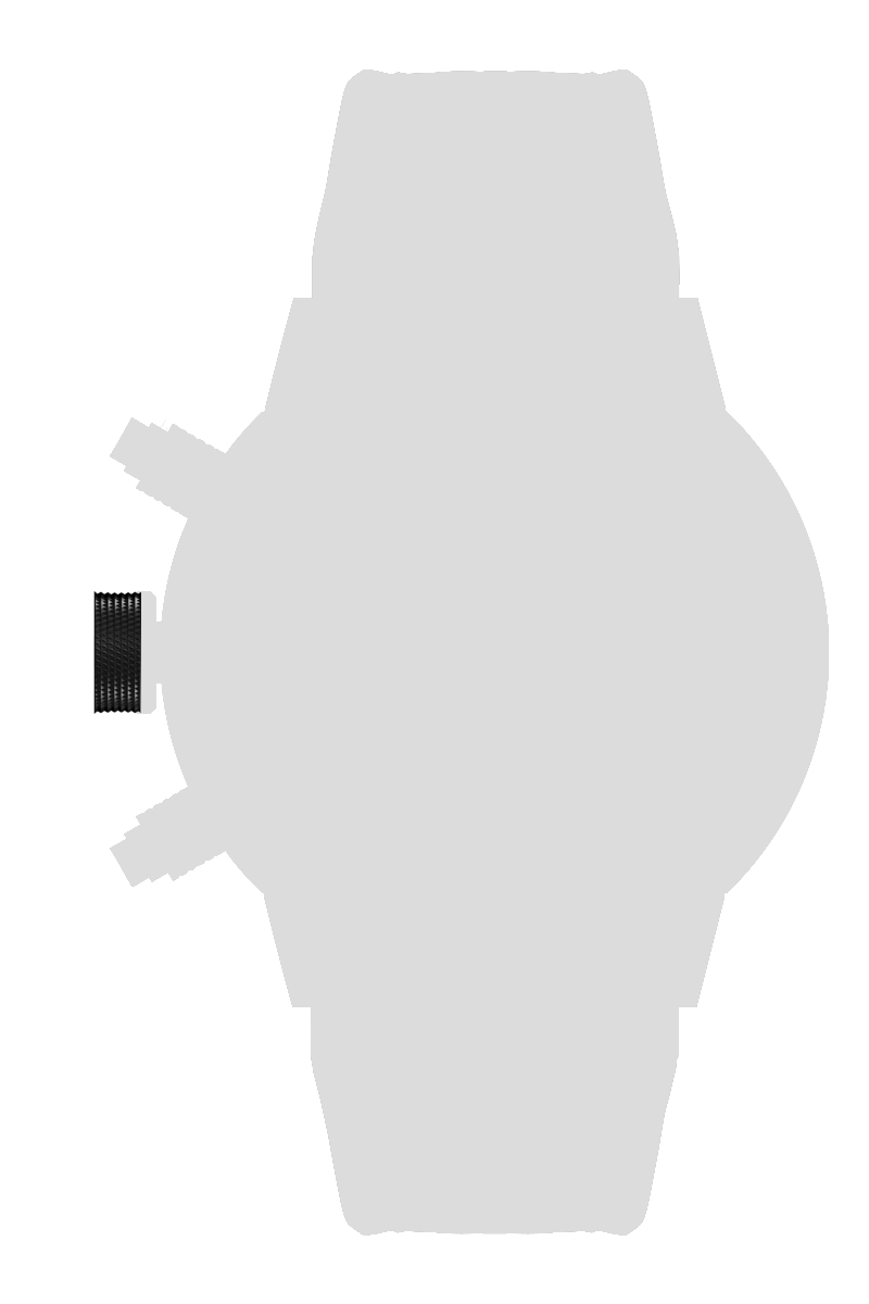 Ａｌｕｍｉｎｉｕｍ　リューズカバー　ブラック[CCA01-BK]