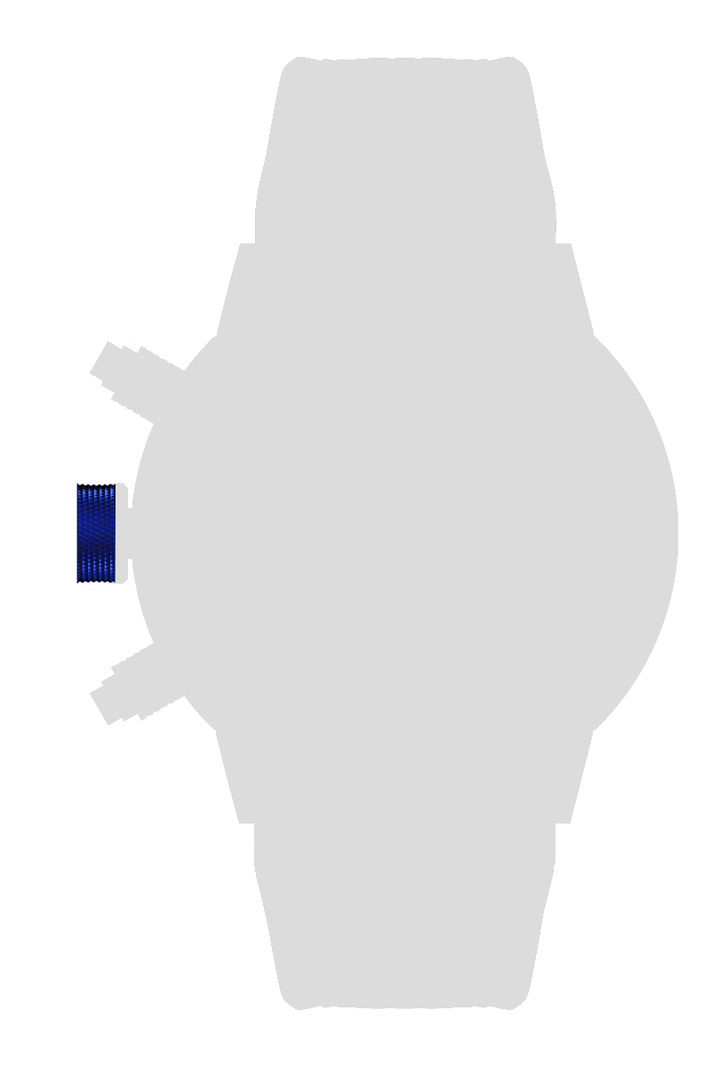 Ａｌｕｍｉｎｉｕｍ　リューズカバー　ブルー[CCA01-BL]