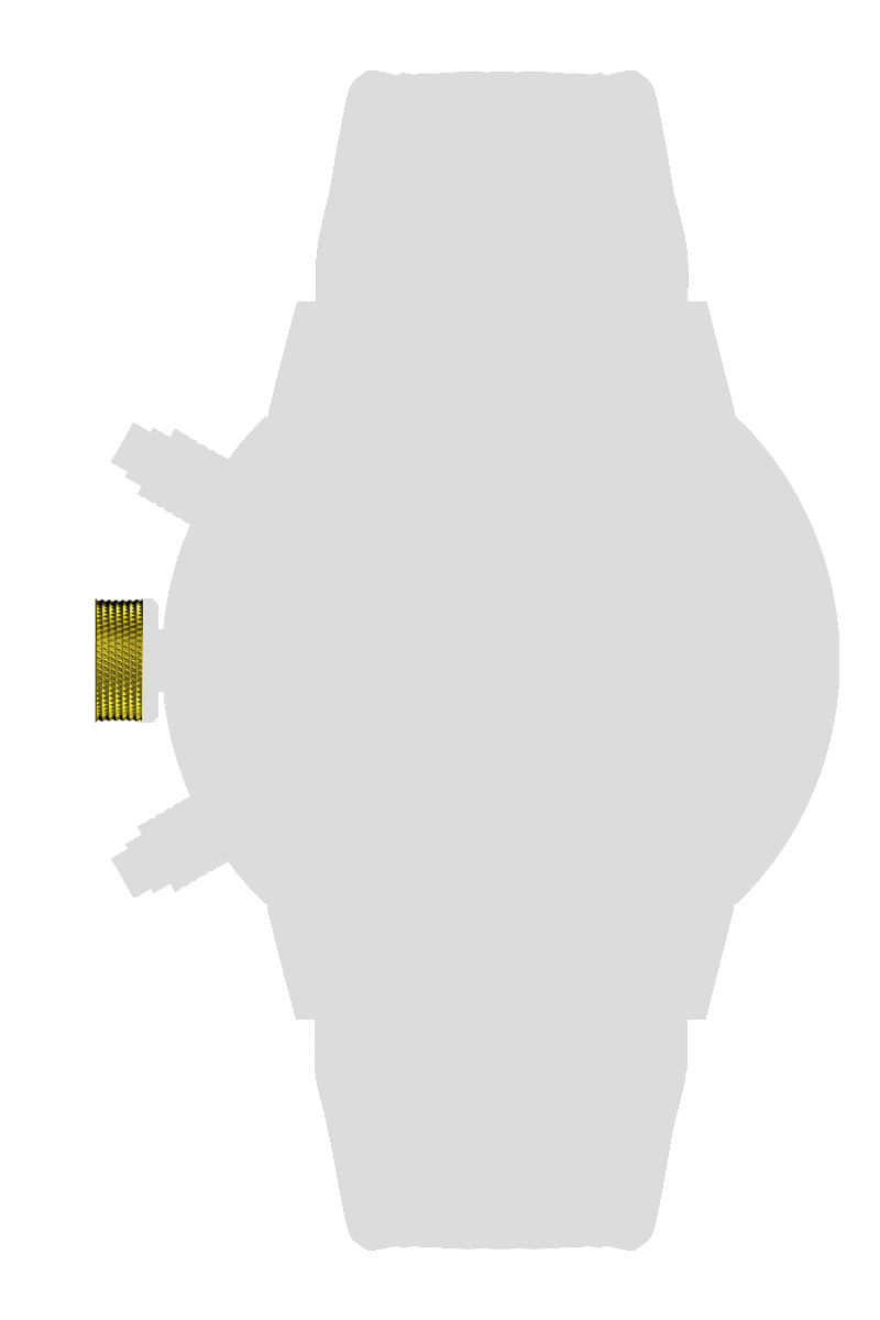 Ａｌｕｍｉｎｉｕｍ　リューズカバー　イエロー[CCA01-YE]