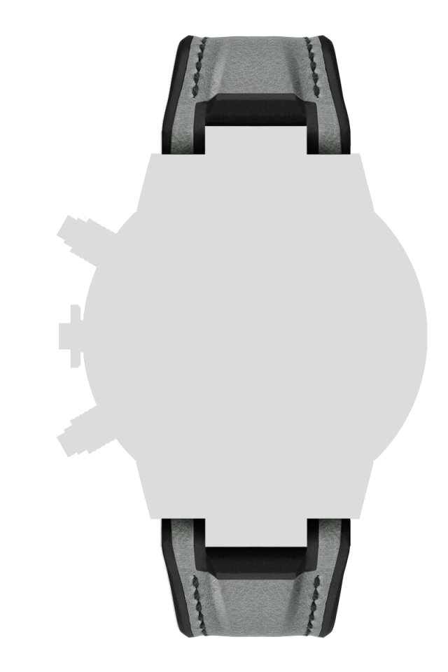 ハイブリッドラバー／レザーベルト　グレー[BASRB-01GY]