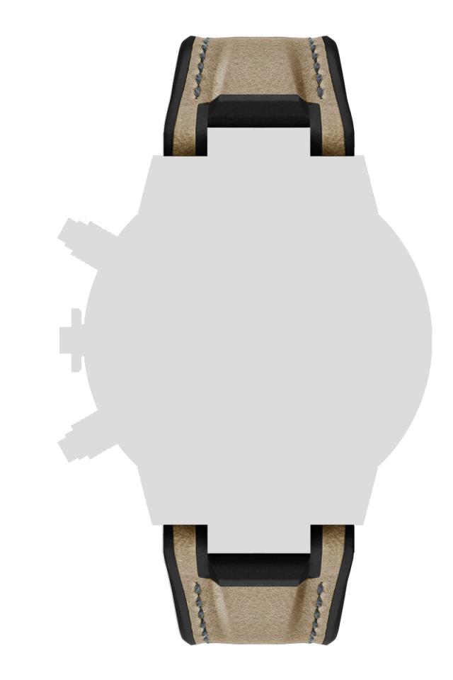 ハイブリッドラバー／レザーベルト　サンド[BASRB-01SD]