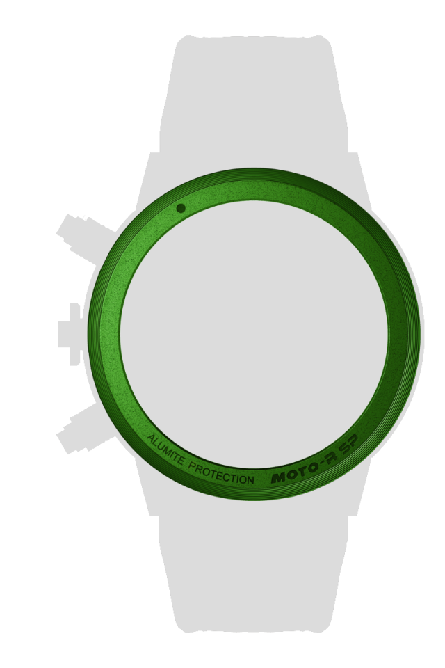 Ａｌｕｍｉｎｉｕｍ　テーパーシールドベゼル　グリーン[BZARD-01GR]