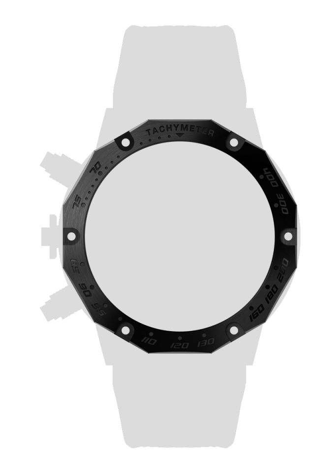 ＳＳ　１２角タキメーターベゼル　ブラック[BZSTM-01BK]