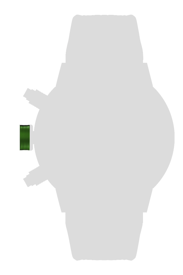 Ａｌｕｍｉｎｉｕｍ　リューズカバー　グリーン[CCA01-GR]