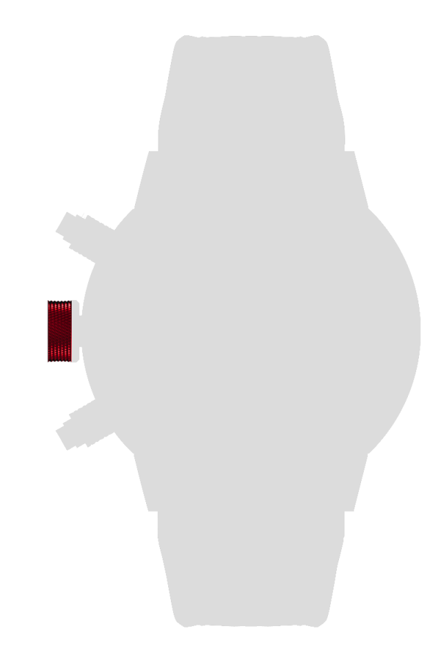 Ａｌｕｍｉｎｉｕｍ　リューズカバー　レッド[CCA01-RD]