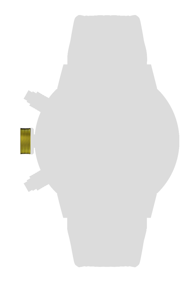 Ａｌｕｍｉｎｉｕｍ　リューズカバー　イエロー[CCA01-YE]