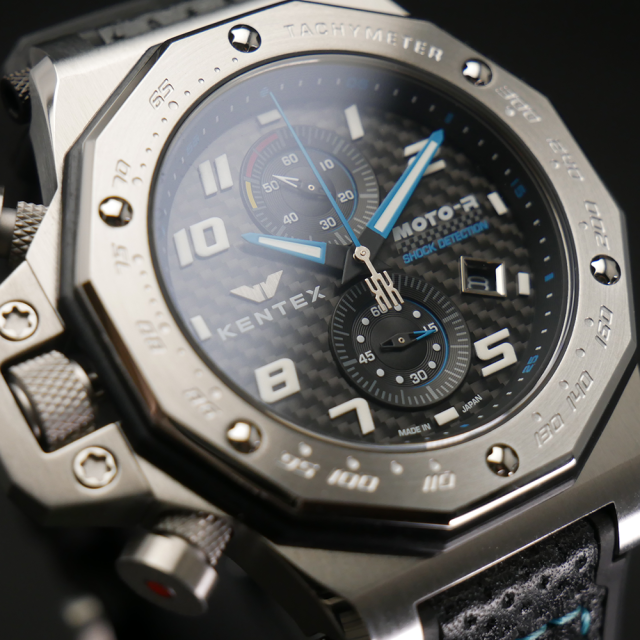 MOTO-R Standard Chronograph シルバー×ブルー/MOTO-R Standard