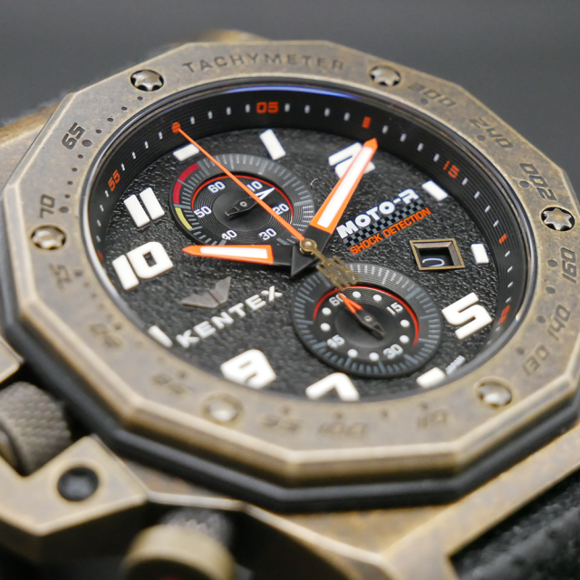 MOTO-R Standard Chronograph ビンテージブロンズPVD×オレンジ
