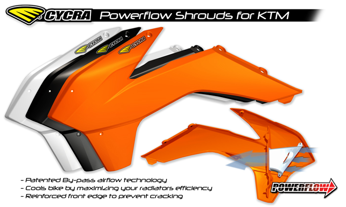 CYCRA サイクラ KTM パワーフローインテークラジエターシュラウド (2013-2014)