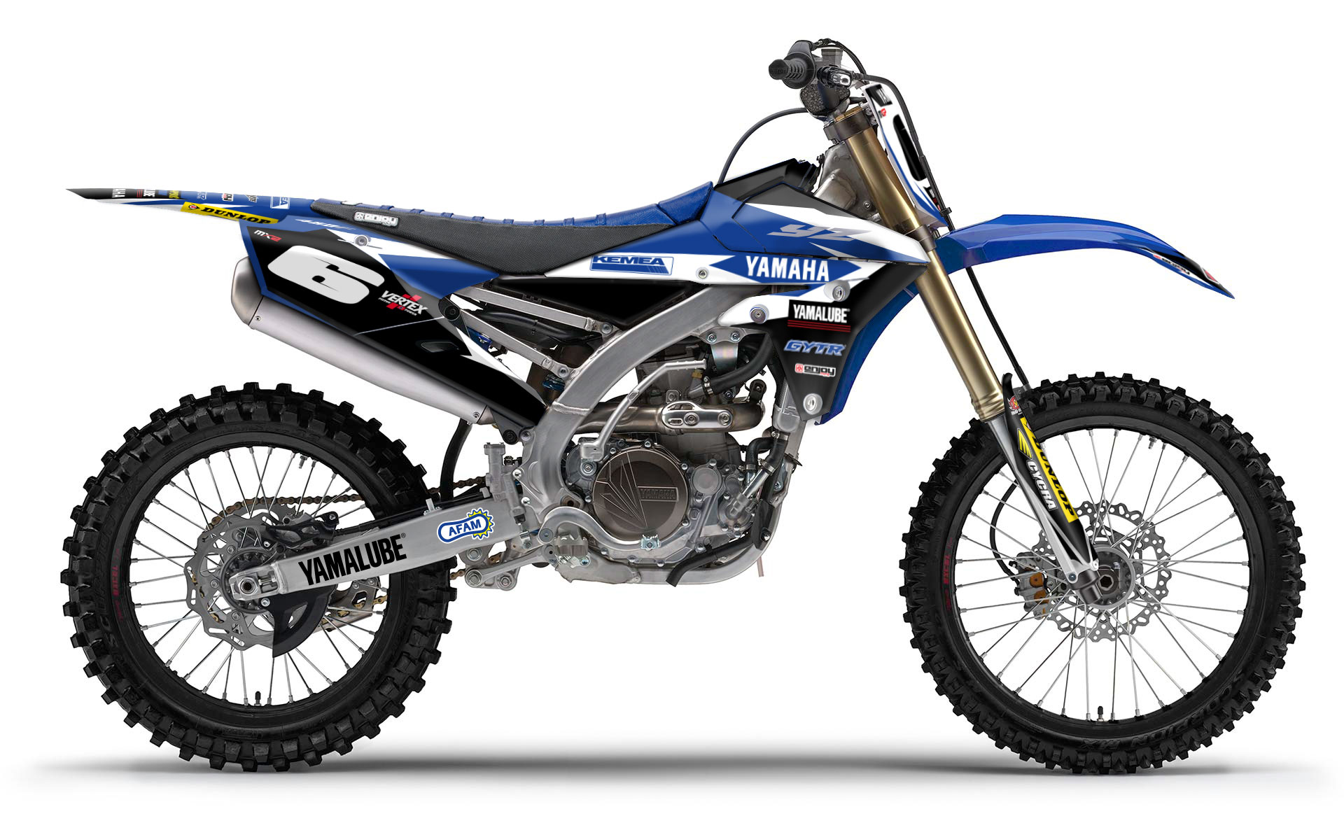 Enjoy MFGのYamaha Kemea チームデカールフルキット+シートカバー Enjoy MFGのYamaha Kemea チームデカールフルキット+シートカバー