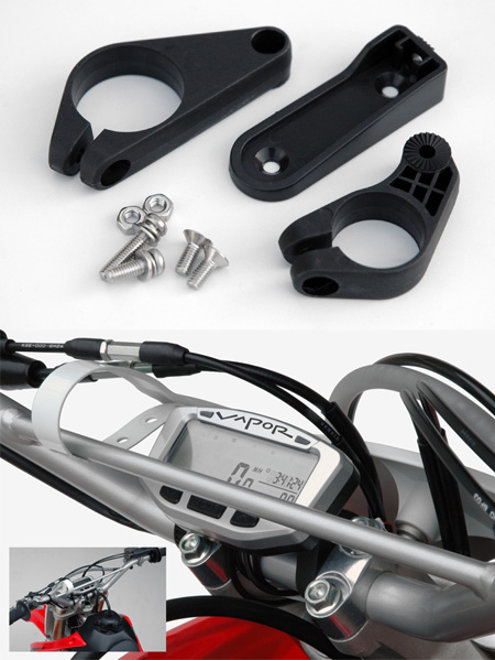 Trail Tech Voyager / VAPOR / STRIKER / Endurance II メーター用プラスチックハンドルバーマウントハードウェアキット（補修部品）