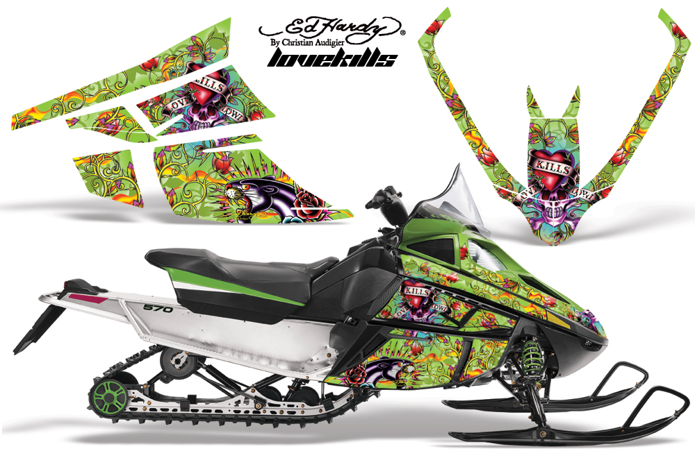 AMR グラフィックデカールスノーモービルArctic Cat F/Z1 Series アークティックキャット Ed Hardy