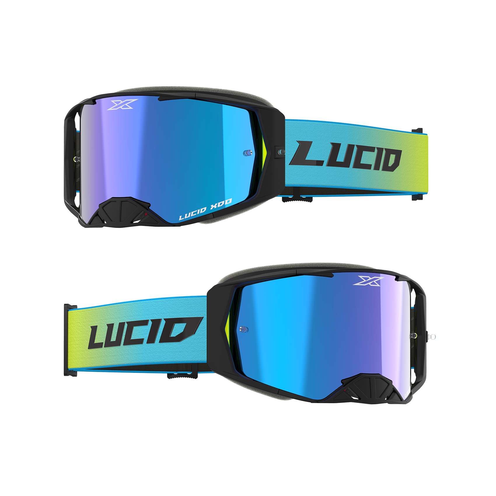 2025 EKS Brand LUCID ルシード ゴーグル フローイエロー/ ブルーフェイド・ブルーミラーレンズ