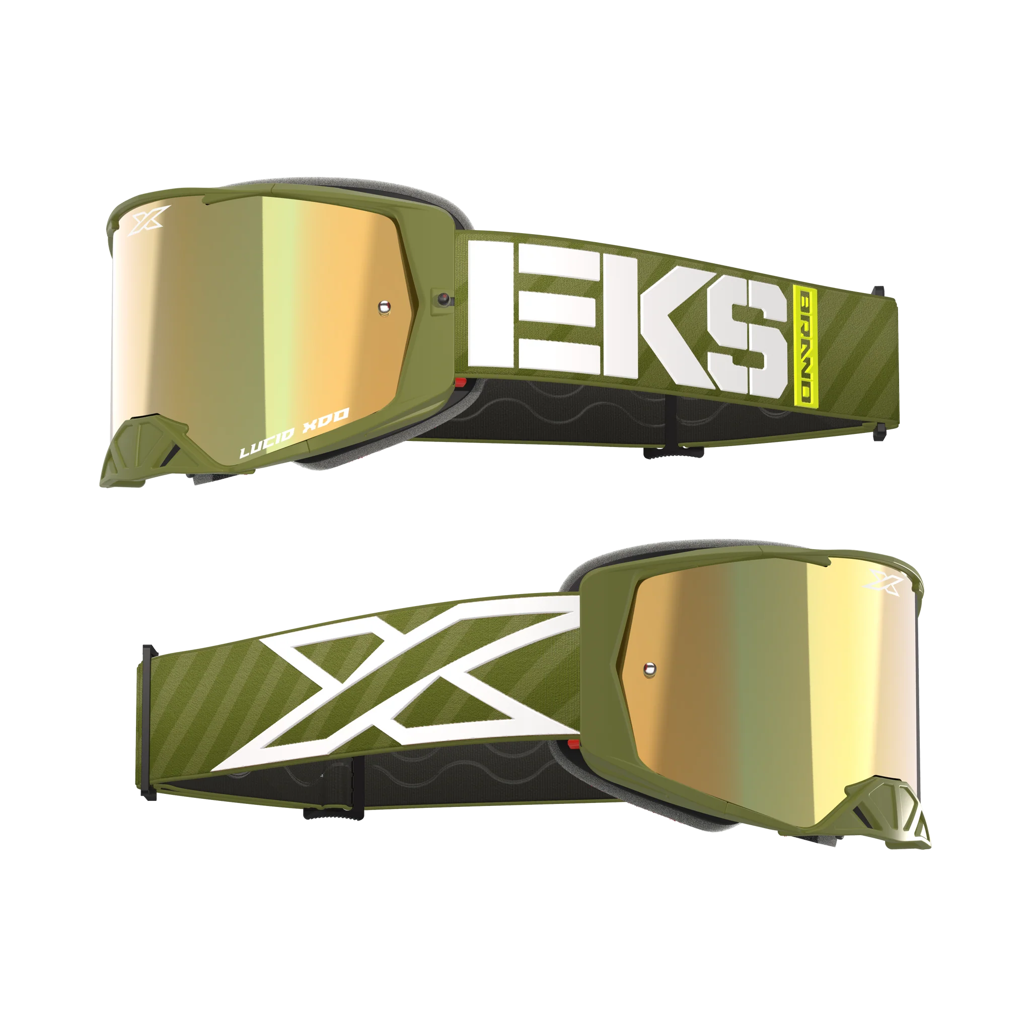 2025 EKS Brand LUCID ルシード ゴーグル キャリバー ミリタリー・ゴールドミラーレンズ