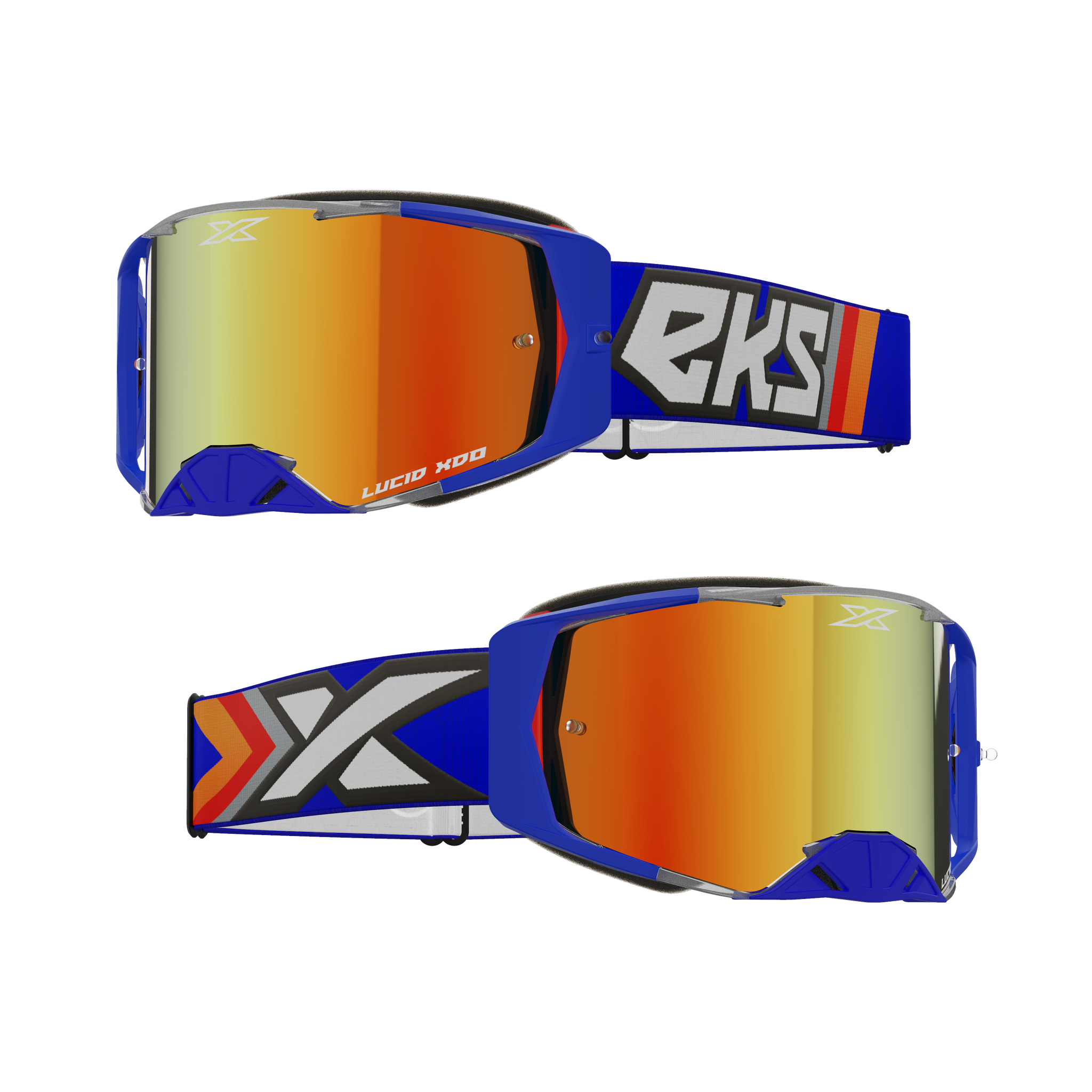 EKS Brand LUCID ルシード ゴーグル ブルー　 レッドミラーレンズ