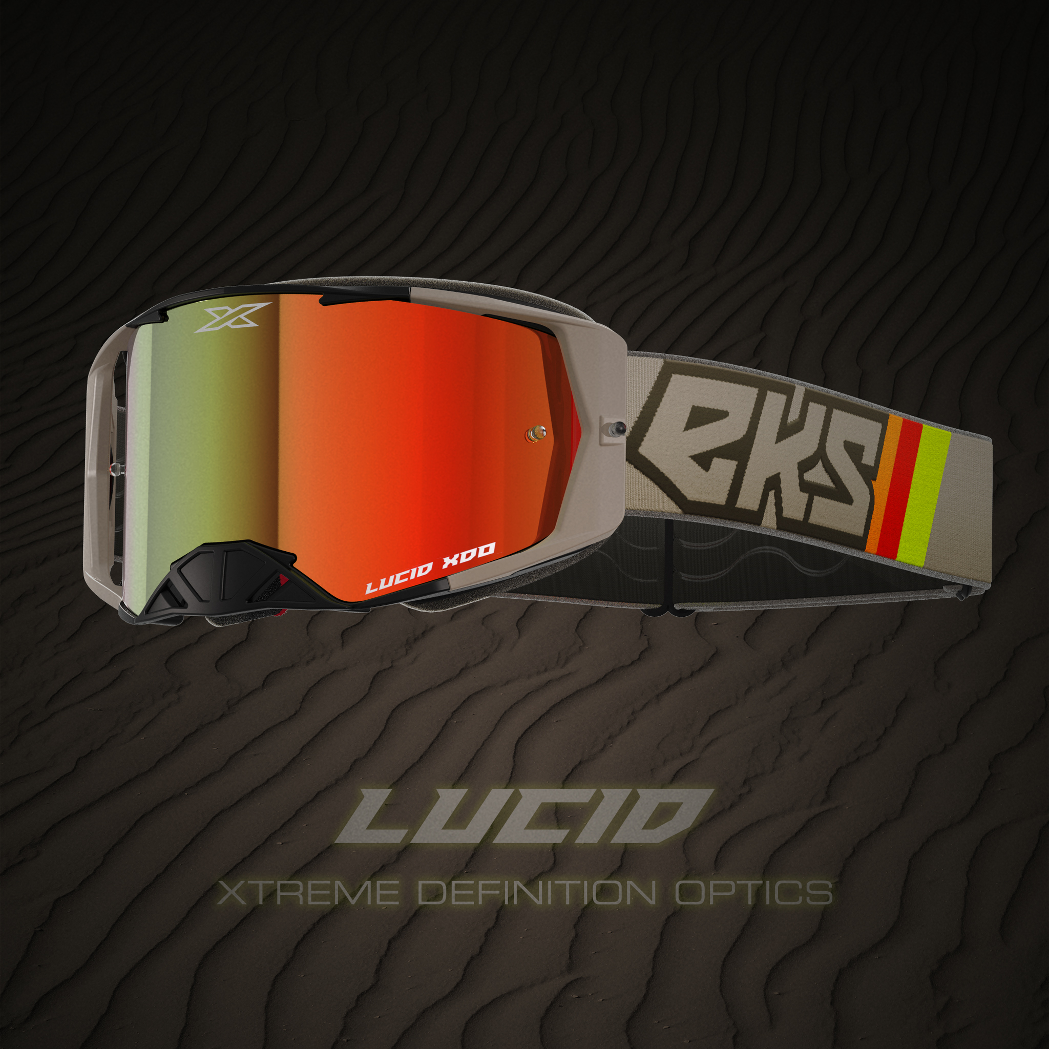EKS Brand LUCID ルシード ゴーグル ブラック/チタン　 レッドミラーレンズ