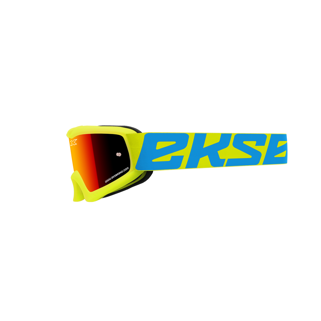 EKS-Brand  キッズ用ゴーグル ''X-GROM'' フローイエロー・ミラーレンズ