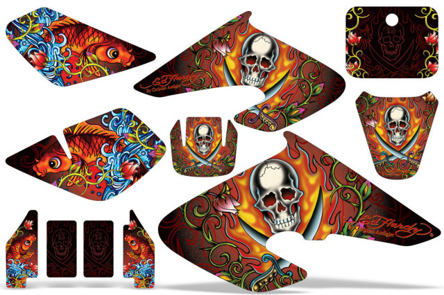 AMR デカール Ed Hardy フルキット　CRF150R 07-15