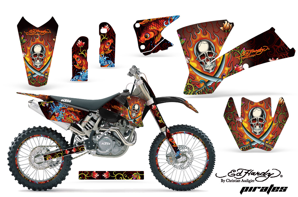 AMR デカール Ed Hardy ナンバープレート C1 SX EXC MXC SXS