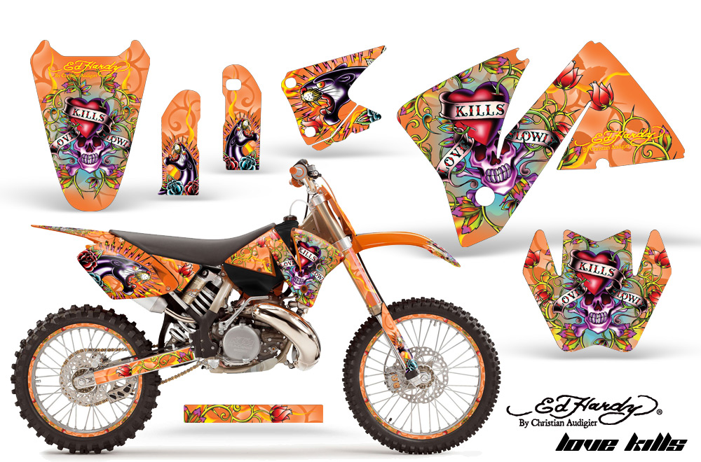 AMR デカール Ed Hardy ナンバープレート C3 EXC MXC