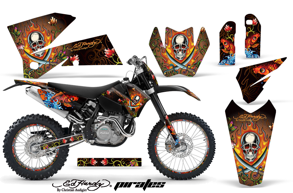 AMR デカール Ed Hardy ナンバープレート C4 SX EXC MXC XCF SMRC4