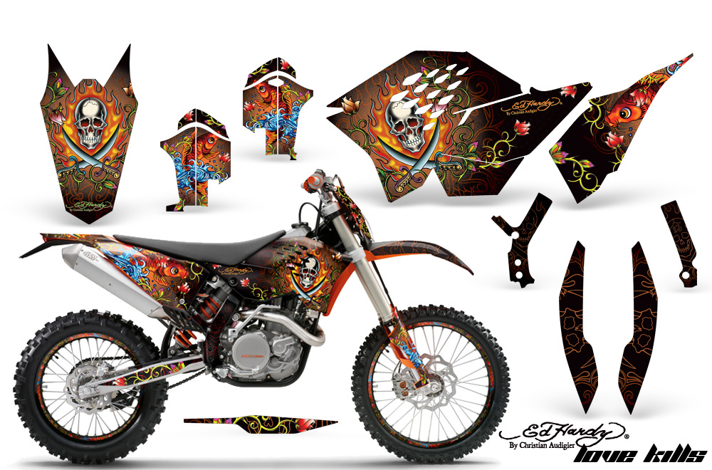 AMR デカール Ed Hardy ナンバープレート　C7  SX EXC XC SX-F