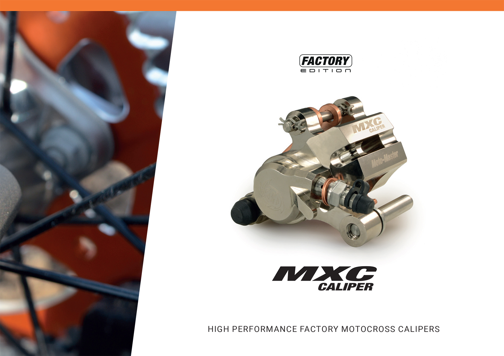 Moto-Master ビレットMXC ファクトリーエディションリアラジアルキャリパー パッド付 　（Nickel plated）