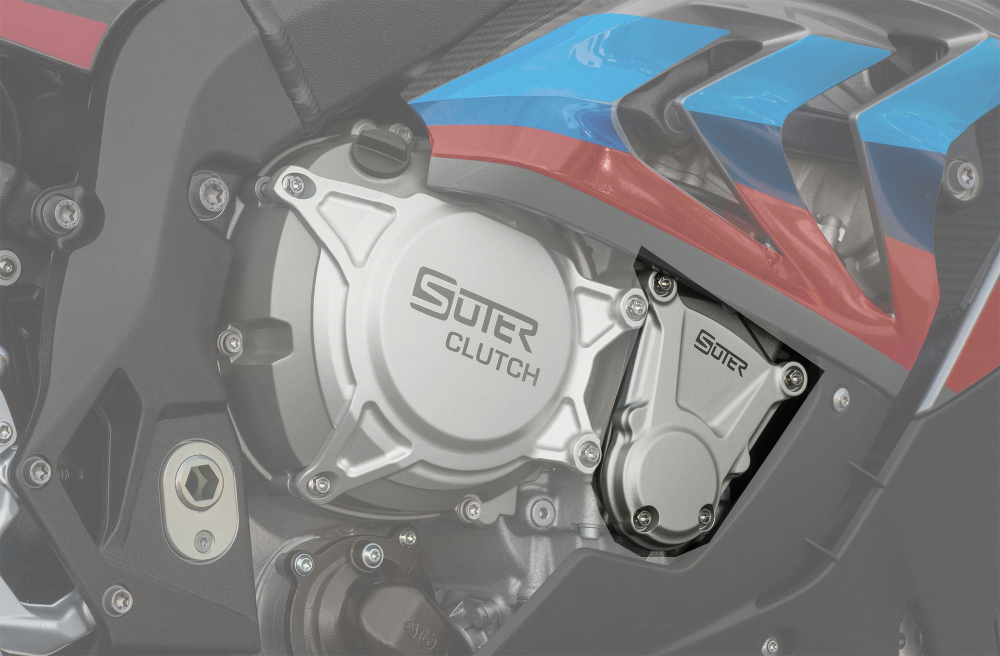 SUTER スータースリッパークラッチ BMW S1000RR/R/HP4 ビレット パルス2次カバープロテクター