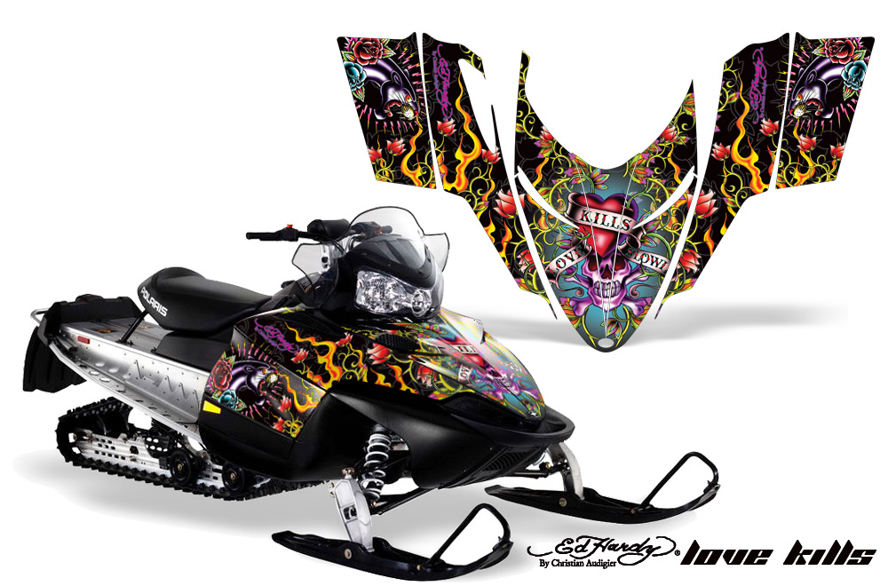 AMR グラフィックデカールスノーモービルPolaris Shift,RMK,Assultポラリス Ed Hardy