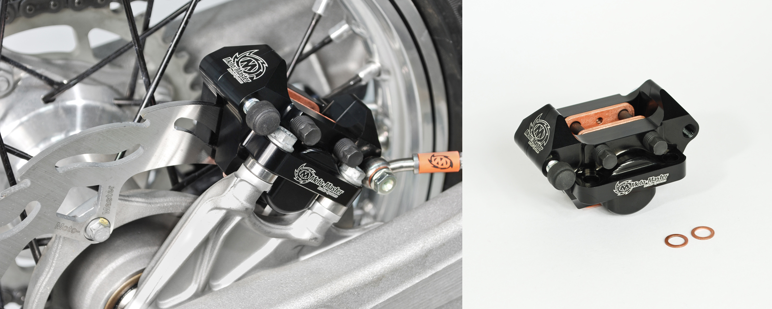 Moto-Master ビレット2P リアラジアルキャリパー パッド付（ブラック） SX85 TC85 Freeride