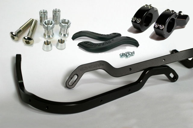 CYCRA サイクラ C.R.M.ハンドガード ブラックアルマイト フレームキット