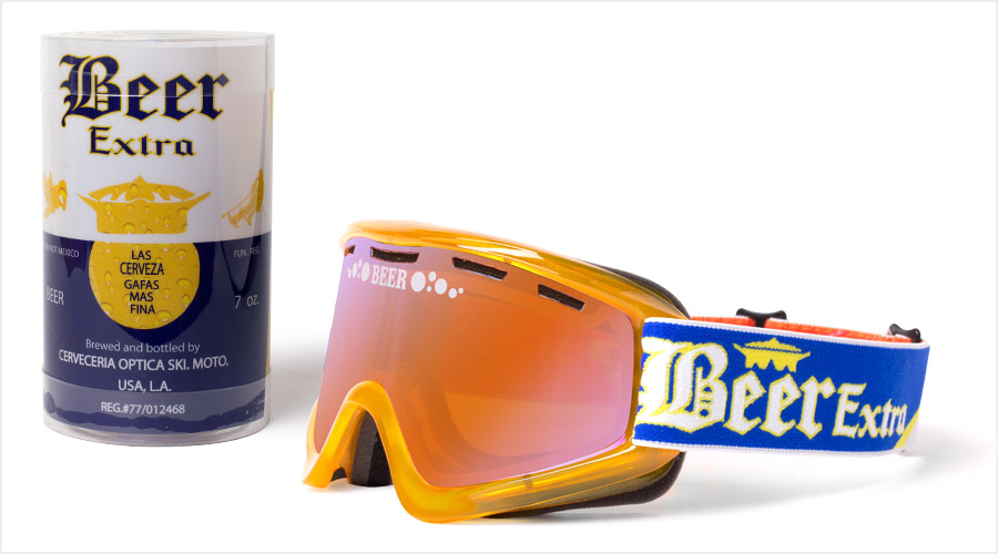 ''Ice Cold BEER''  限定 CERVEZA ゴーグル ダブルレンズ ベンテッド 、パーシモン