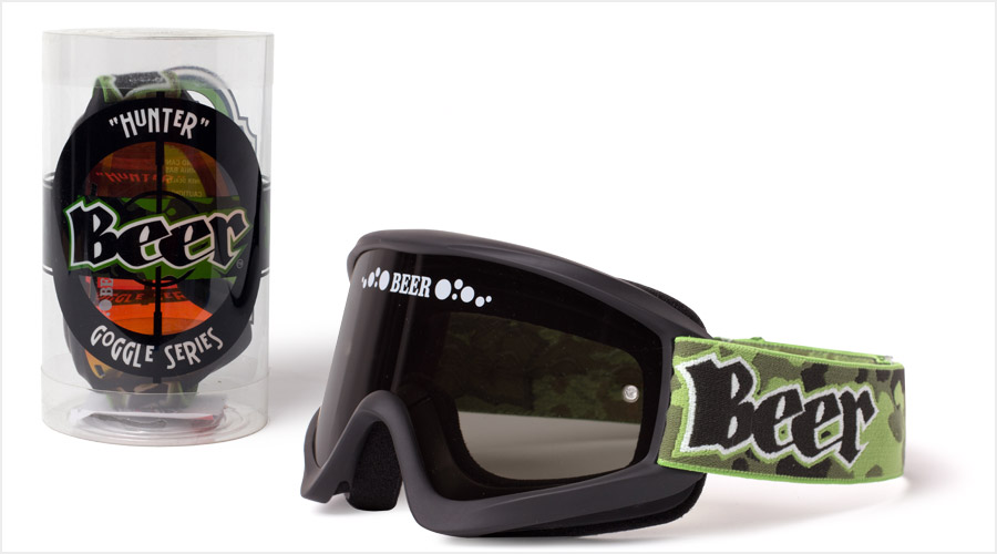 'PREMIUM BEER'' ゴーグル アンチフォグコーティングレンズ　HUNTER 、カモグリーン、ライトスモーク
